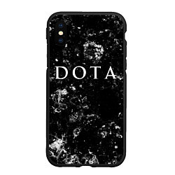 Чехол iPhone XS Max матовый Dota black ice, цвет: 3D-черный