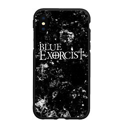 Чехол iPhone XS Max матовый Blue Exorcist black ice