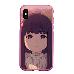 Чехол iPhone XS Max матовый Sousou no Frieren Ферн cute face, цвет: 3D-малиновый