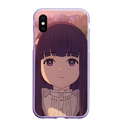 Чехол iPhone XS Max матовый Sousou no Frieren Ферн cute face, цвет: 3D-светло-сиреневый