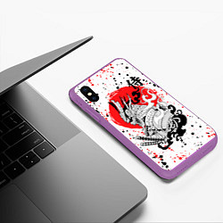 Чехол iPhone XS Max матовый Самурай - Хання, цвет: 3D-фиолетовый — фото 2