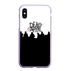 Чехол iPhone XS Max матовый Dead by april rock, цвет: 3D-светло-сиреневый