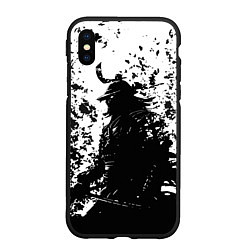 Чехол iPhone XS Max матовый Ghost of Tsushima black and white, цвет: 3D-черный