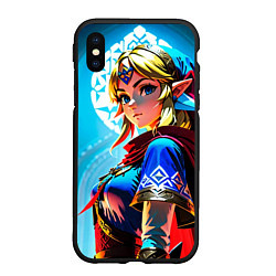 Чехол iPhone XS Max матовый Zelda, цвет: 3D-черный