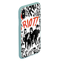 Чехол iPhone XS Max матовый Paramore - riot, цвет: 3D-мятный — фото 2