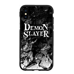 Чехол iPhone XS Max матовый Demon Slayer black graphite