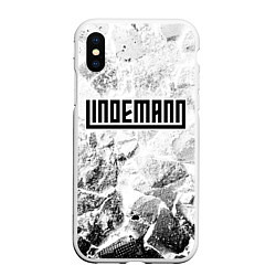 Чехол iPhone XS Max матовый Lindemann white graphite, цвет: 3D-белый