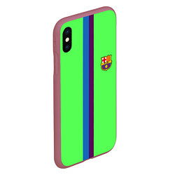 Чехол iPhone XS Max матовый Barcelona fc sport line, цвет: 3D-малиновый — фото 2