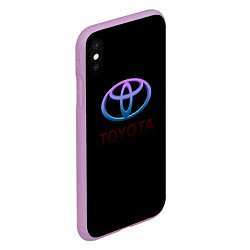 Чехол iPhone XS Max матовый Toyota neon steel, цвет: 3D-сиреневый — фото 2