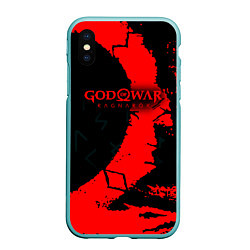 Чехол iPhone XS Max матовый God of War текстура, цвет: 3D-мятный