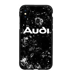 Чехол iPhone XS Max матовый Audi black ice, цвет: 3D-черный