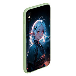 Чехол iPhone XS Max матовый Сильфи - лунный свет - Mushoku tensei, цвет: 3D-салатовый — фото 2