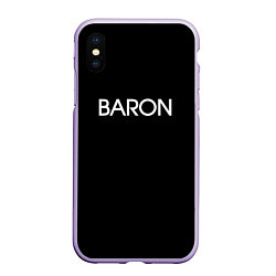 Чехол iPhone XS Max матовый Барон baron, цвет: 3D-светло-сиреневый