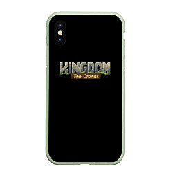 Чехол iPhone XS Max матовый Kingdom rpg, цвет: 3D-салатовый