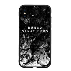 Чехол iPhone XS Max матовый Bungo Stray Dogs black graphite, цвет: 3D-черный