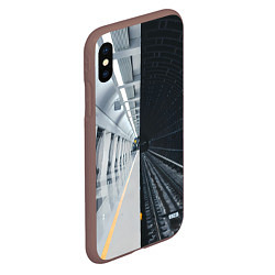 Чехол iPhone XS Max матовый Метро Москвы, цвет: 3D-коричневый — фото 2