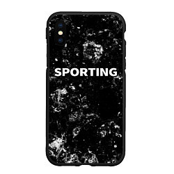 Чехол iPhone XS Max матовый Sporting black ice, цвет: 3D-черный