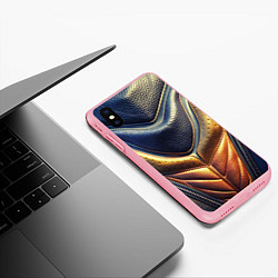 Чехол iPhone XS Max матовый Футуристический текстурный костюм из кожи, цвет: 3D-баблгам — фото 2