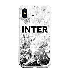 Чехол iPhone XS Max матовый Inter white graphite, цвет: 3D-белый