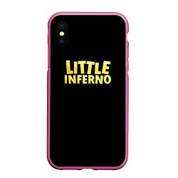 Чехол iPhone XS Max матовый Little Inferno roglike, цвет: 3D-малиновый