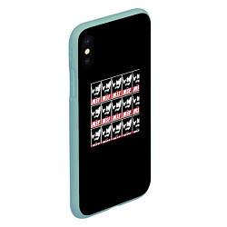 Чехол iPhone XS Max матовый Metal gear logo snake, цвет: 3D-мятный — фото 2