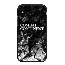 Чехол iPhone XS Max матовый Combat Continent black graphite