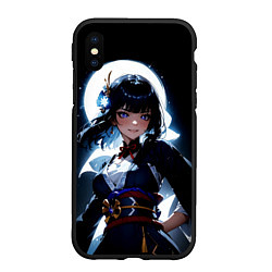 Чехол iPhone XS Max матовый Сёгун Райден - свет луны, цвет: 3D-черный