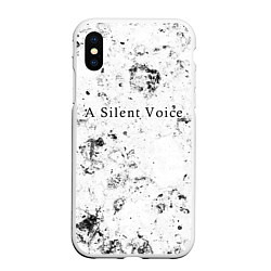 Чехол iPhone XS Max матовый A Silent Voice dirty ice, цвет: 3D-белый
