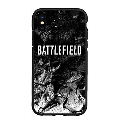 Чехол iPhone XS Max матовый Battlefield black graphite