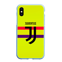 Чехол iPhone XS Max матовый Juventus sport line, цвет: 3D-голубой