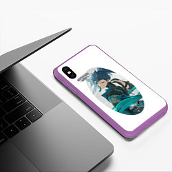 Чехол iPhone XS Max матовый Wuthering Waves, цвет: 3D-фиолетовый — фото 2