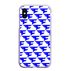 Чехол iPhone XS Max матовый FaZe Clan pattern team, цвет: 3D-светло-сиреневый