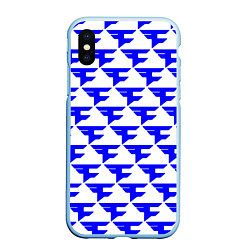 Чехол iPhone XS Max матовый FaZe Clan pattern team, цвет: 3D-голубой