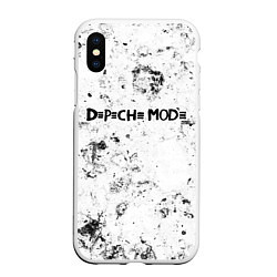 Чехол iPhone XS Max матовый Depeche Mode dirty ice, цвет: 3D-белый