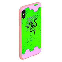 Чехол iPhone XS Max матовый Razer pattern geometry, цвет: 3D-баблгам — фото 2