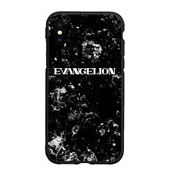 Чехол iPhone XS Max матовый Evangelion black ice