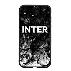Чехол iPhone XS Max матовый Inter black graphite