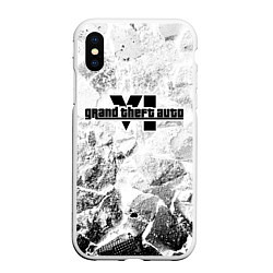 Чехол iPhone XS Max матовый GTA6 white graphite, цвет: 3D-белый