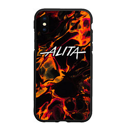 Чехол iPhone XS Max матовый Alita red lava