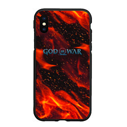 Чехол iPhone XS Max матовый God of war fire steel, цвет: 3D-черный