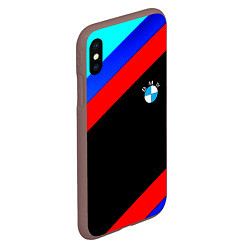 Чехол iPhone XS Max матовый BMW line sport, цвет: 3D-коричневый — фото 2