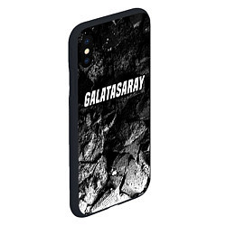 Чехол iPhone XS Max матовый Galatasaray black graphite, цвет: 3D-черный — фото 2