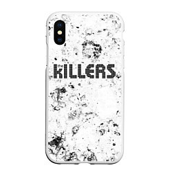 Чехол iPhone XS Max матовый The Killers dirty ice, цвет: 3D-белый