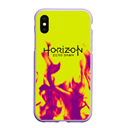 Чехол iPhone XS Max матовый Horizon: Zero Dawn flame, цвет: 3D-светло-сиреневый