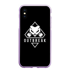 Чехол iPhone XS Max матовый Rainbow six outbreak, цвет: 3D-сиреневый