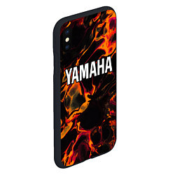 Чехол iPhone XS Max матовый Yamaha red lava, цвет: 3D-черный — фото 2