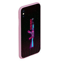 Чехол iPhone XS Max матовый AK-47 Neon Rider - CS:GO, цвет: 3D-розовый — фото 2