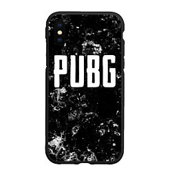 Чехол iPhone XS Max матовый PUBG black ice