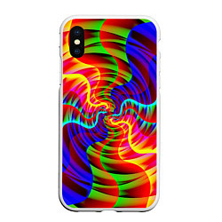 Чехол iPhone XS Max матовый Абстрактные волнистые линии