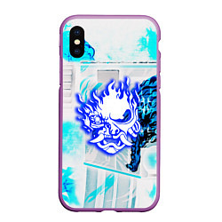Чехол iPhone XS Max матовый Samurai logo howl, цвет: 3D-фиолетовый